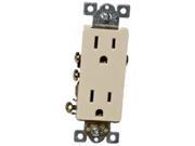 Morris Products 82015 Decorator Duplex Receptacle Ivory 15A 125V