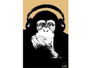 Hot Stuff Enterprise 791 24x36 PA Headphone Monkey Poster