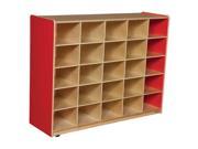 Wood Designs 16009R Strawberry Red 25 Tray Storage Without Trays