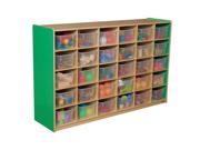 Wood Designs 16031G Green Apple 30 Tray Storage With Translucent Trays