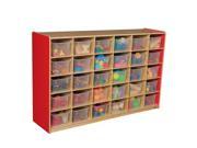Wood Designs 16031R Strawberry Red 30 Tray Storage With Translucent Trays