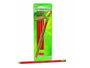 Dixon Ticonderoga 13941 Dixon Ticonderoga 13941 Red Eraser Tipped Erasable Checking Pencils 4 Count