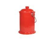 Culinary Accessories Cleaning Solutions Red Ceramic Compost Keeper 10 1 2 x 8 223692
