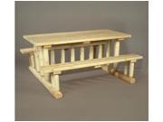 Rustic Natural Cedar Furniture 020021E Park Style Picnic Table