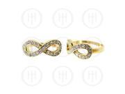 Doma Jewellery MAS08640 6 Sterling Silver Yellow Gold Plated CZ Infinity Ring R 1177 Size 6