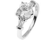 Doma Jewellery MAS02344 6 Sterling Silver Ring with Cubic Zirconia Size 6