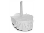 KoverRoos 21351 DuPont Tyvek Large Dining Set Cover with umbrella hole White 108 L x 82 W x 28 H in.