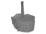 KoverRoos 81351 Weathermax Large Dining Set Cover with umbrella hole Charcoal 108 L x 82 W x 28 H in.