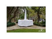 KoverRoos 21361 DuPont Tyvek Large High Back Dining Set Cover with umbrella hole White 112 L x 88 W x 36 H in.