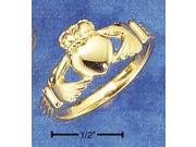 Sterling Silver 18Kt Gold Plated Claddagh Heart In Hands Ring Size 10