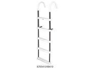 JIF Marine DMT5 11 5 Step Gunwale 11 in. Hook Boat Ladder Stainless Steel