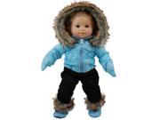 The Queens Treasures BBCSWB Blue Snow Suit Outfit for 15 in. American Girl Bitty Baby