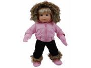 The Queens Treasures BBCSWP Pink Snow Suit Outfit for 15 in. American Girl Bitty Baby