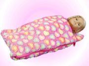 The Queens Treasures AGSLB P 18 in. Doll Sleeping Bag for American Girl Dolls Pink