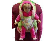 The Queens Treasures AGBCKG Childs Backpack with 18 in. Doll Carrier Sleeping Bag Green
