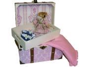 The Queens Treasure AGCT B Doll Steamer Trunk for 18 Inch American Girl Dolls Pretty in Pink