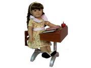 The Queens Treasure AGMD 1930 Style School Desk for 18 Inch Dolls Like American Girl PLUS Accessories