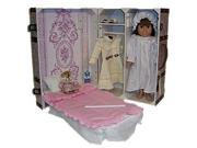 The Queens Treasure AGRT B Doll Storage Trunk with Bed for American Girl Dolls Pretty in Pink