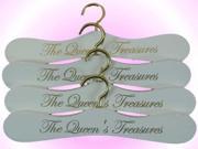 The Queens Treasures AGH W Set of 4 White Doll Hangers For 18 in.American Girl Doll Clothes