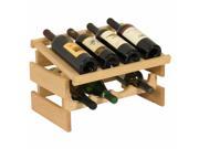 Dakota 8 Bottle Stacking Wine Bottle Storage Container Rack With Display Top