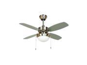 YOSEMITE HOME DECOR ASHLEY BBN 36 in. Ceiling Fan in Bright brush Nickel Finish with 72 in. lead wire