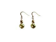 Alexa Starr 4772 EP OLV Brown And Green Baroque Pearl Double Drop Earrings