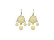 Alexa Starr J9971 EP YELL Goldtone Colored Lucite Bubble Earrings Yellow
