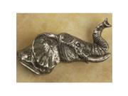 Anne at Home 147 1 Elephant Facing Right Head Knob in Pewter Matte