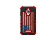 Beyond Cell DSAL7024WDE312Y02 Screen Protector Suitable for Alcatel OneTouch Fierce 7024W Duo Shield American Flag Kick Stand