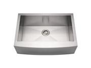 Whitehaus Collection Alfi Trade WHNCMAP3021 30 in. Noahs Collection commercial single bowl sink with an arched front apron Brushed Stainless Steel