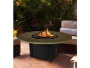 California Outdoor Concepts 5010 BK PG1 SUN 42 Carmel Chat Height Fire Pit Black Diamond White Glass Sunset Gold 42 in.