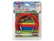 Four Paws 456907 Puppy Tie Out Cable 15 Ft