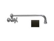 Whitehaus Collection WHKPFSCR3 9000 ORB 17 in. Vintage III wall mount pot filler with cross handle Oil Rubbed Bronze