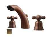 Whitehaus Collection 614.161WS AB 4.50 in. Blairhaus McKinley widespread lavatory faucet Antique Brass