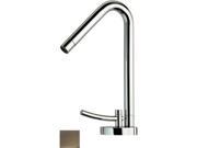 Whitehaus Collection Alfi Trade WH81211 BN 4.62 in. Metrohaus single hole faucet with 45 degree swivel spout lever handle and pop up waste Brushed Nickel PVD