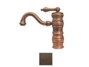 Whitehaus Collection WHVEG3 1095 MB 6.62 in. Vintage III single hole single lever lavatory faucet with traditional swivel spout Mahogany Bronze