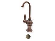 Whitehaus Collection WHFH3 H4130 AB 2.75 in. Forever Hot instant hot water dispenser with gooseneck spout and self closing handle Antique Brass