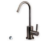 Whitehaus Collection WHFH C1403 BN 4 in. Point of use drinking water faucet with gooseneck spout Brushed Nickel