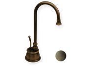 Whitehaus Collection WHFH H4540 AB 4.12 in. Forever Hot instant hot water dispenser with gooseneck spout and self closing handle Antique Brass