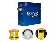 Steam Spa IN600GD Steam Spa Indulgence Package for Steam Spa 6kW Steam Generators; Polished Brass