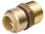 B And K Industries 630 134HC .50 in. X .75 in. Low Lead Brass Reducing MPT Adapter