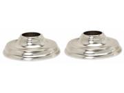 Zenith Products SSMD03BN Brushed Nickel Medallion Shower Rod End Caps