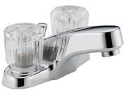 Delta Faucet P299621LF Chrome Two Handle Lavatory Faucet With Acrylic Handles