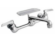 Ldr Industries 011 5400 Two Handle Wall Mount Faucet With Soap Dish