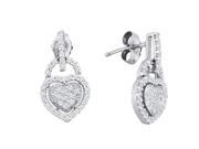 Gold and Diamonds EF7474 W 0.33CT DIA HEART EARRINGS Size 7