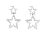 Gold and Diamonds EF7465 W 0.25CT DIA STAR EARRINGS Size 7