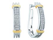 Gold and Diamonds SEF6962 W 0.15CT DIA MICROPAVE HOOPS Size 7