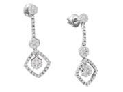 Gold and Diamonds E31998 W 0.75CT DIA FLOWER EARRINGS Size 7