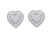 Gold and Diamonds EF7835 W 0.33CT DIA HEART EARRING Size 7