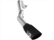 aFe Power 49 04040 P Atlas 5 in. DPF Back Aluminized Steel with Polished Tip Exhaust System GM Diesel Trucks 2007.5 2010 V8 6.6 L